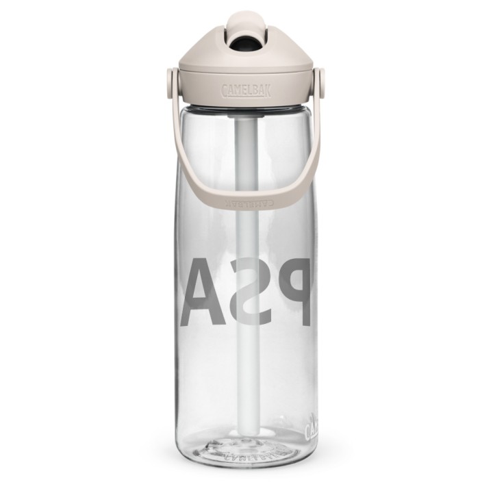 Flip straw water bottle